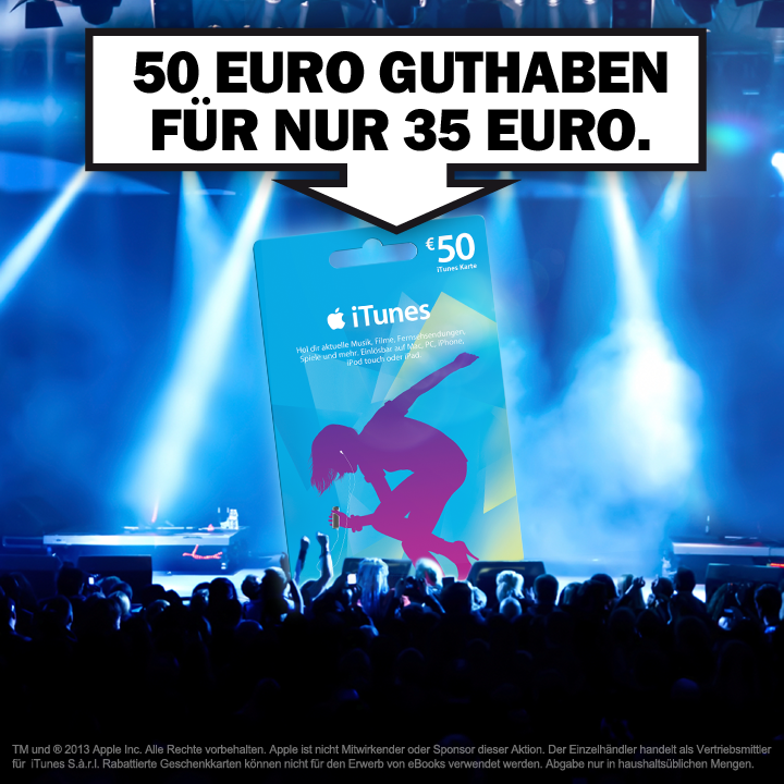 Media Markt gibt satte 30% Rabatt auf 50 Euro iTunes-Karte