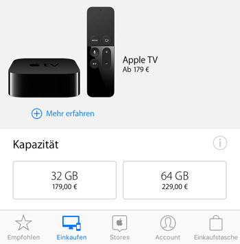 Apple TV Apple Store