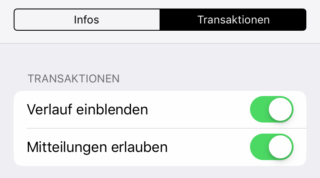 ApplePay Einstellungen für Transaktionen in iOS 12 auf iPhone