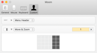 moom Einstellungen in macOS 10.14