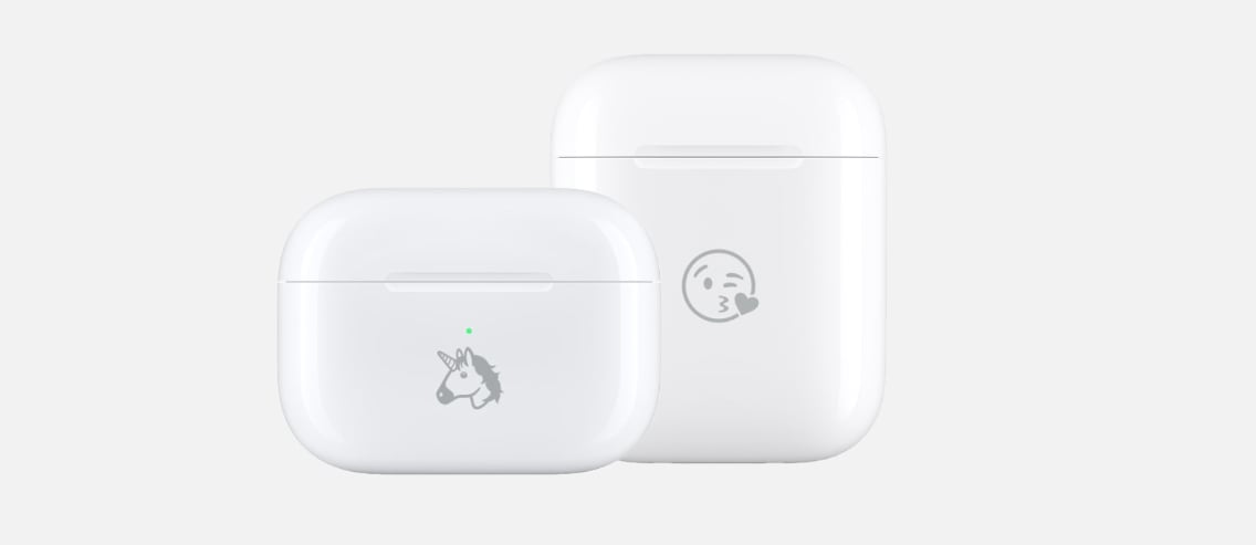 AirPods Cases mit Emoji-Gravur