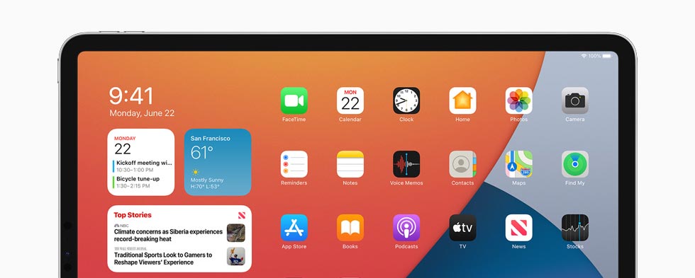 iPad mit iPadOS 14 Betriebssystem