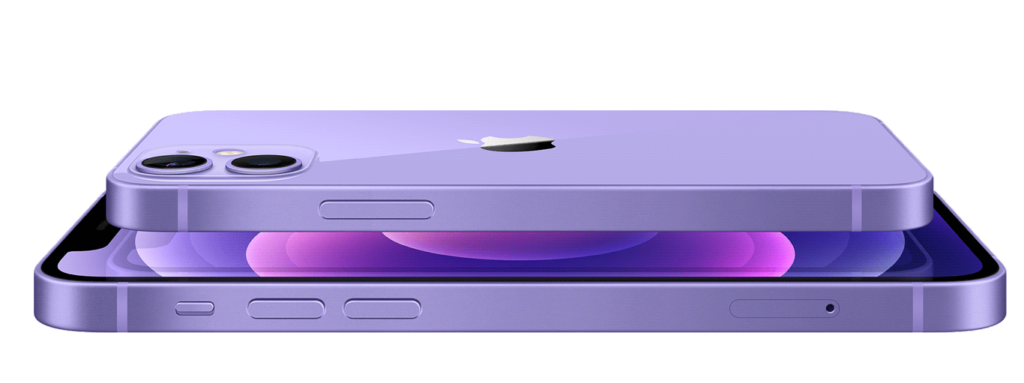 iPhone 12 Violett Vorder- und Rückseite