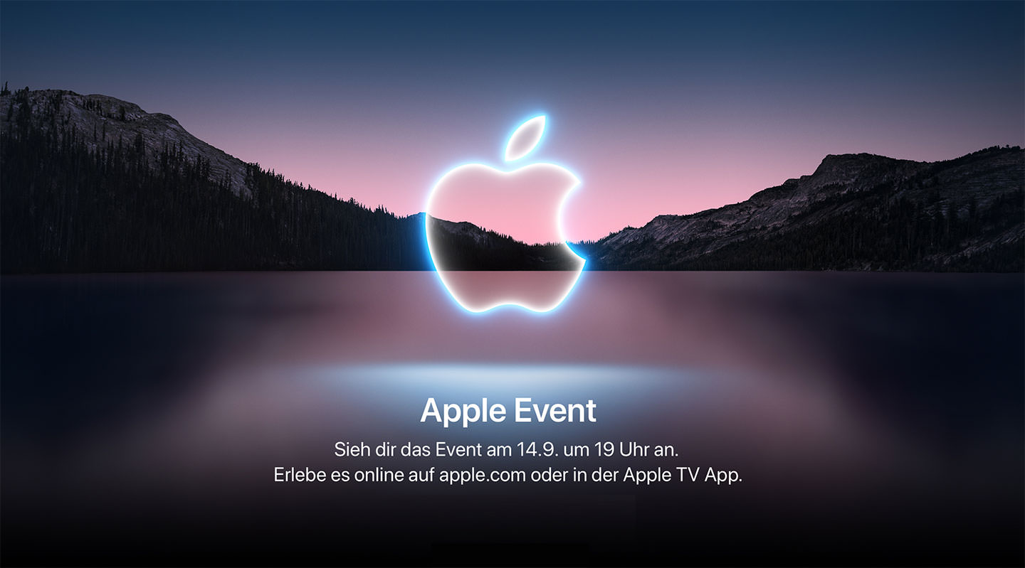 Einladung Apple Event am 14.9.2021