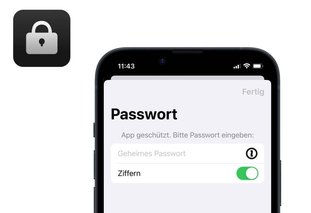 iPhone mit OTP-Auth App