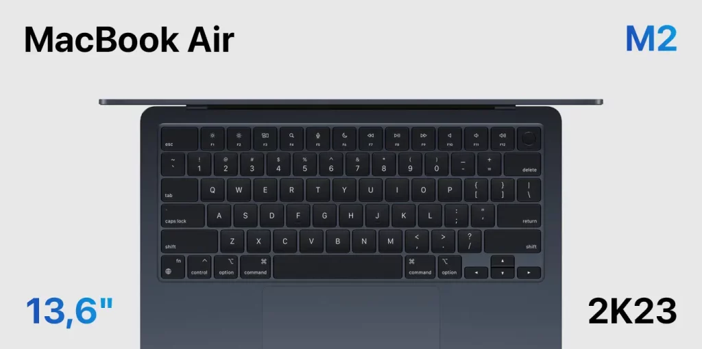 MacBook Air 2022 von oben