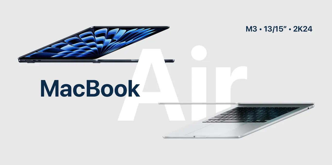 MacBook Air mit M3 in Mitternacht und Silber