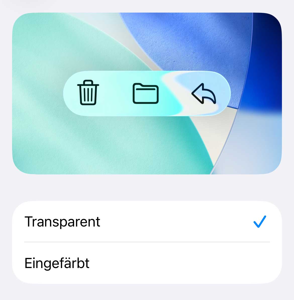 Liquid Glass Optionen in iPadOS 26.4